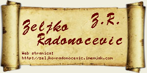 Željko Radonoćević vizit kartica
